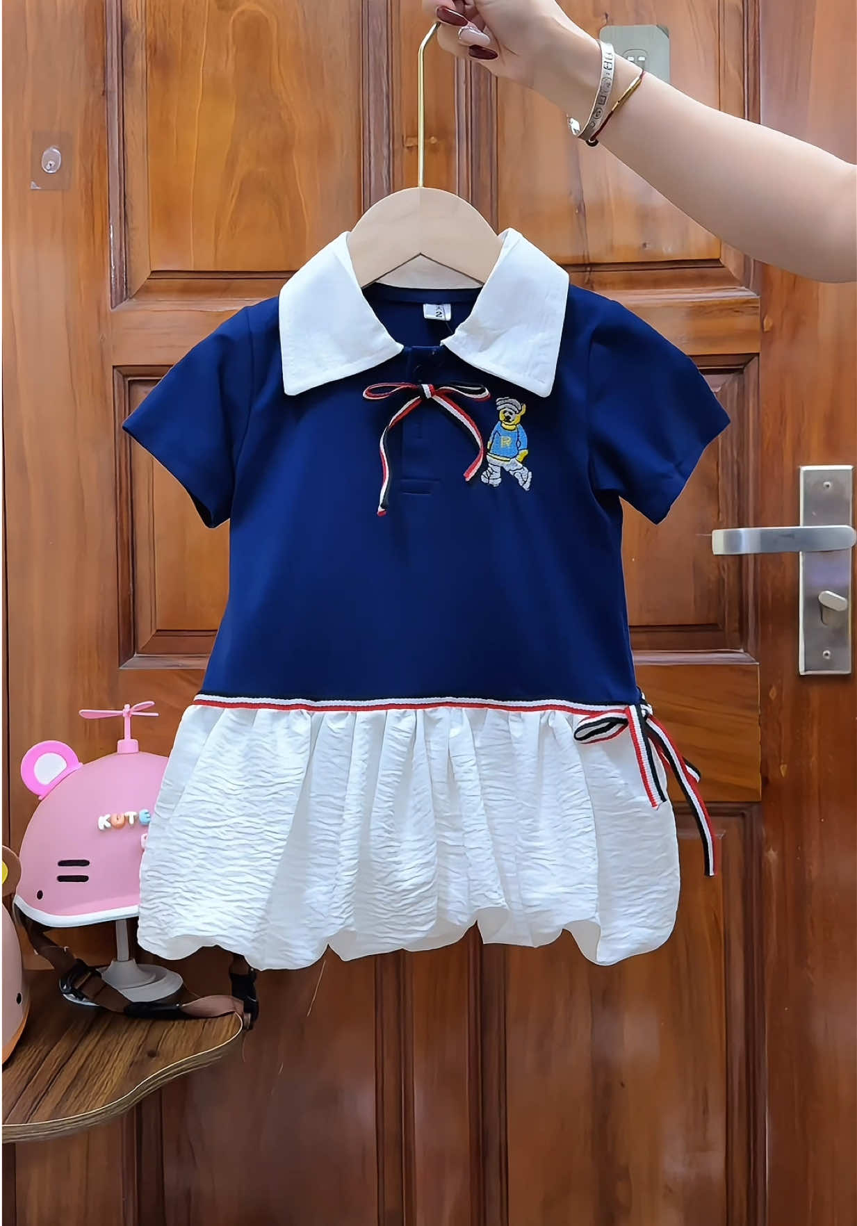 6-18kg Váy Polo Gấu đuôi xòe #tiemmeken #vaychobe #vaychobegai #vayxinhchobe #bobegai 