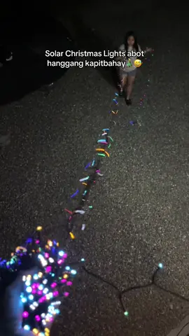 Solar christmas lights na waterproof at sobrang haba!! #solarstringlights #christmaslights #solarchristmaslights #christmas 
