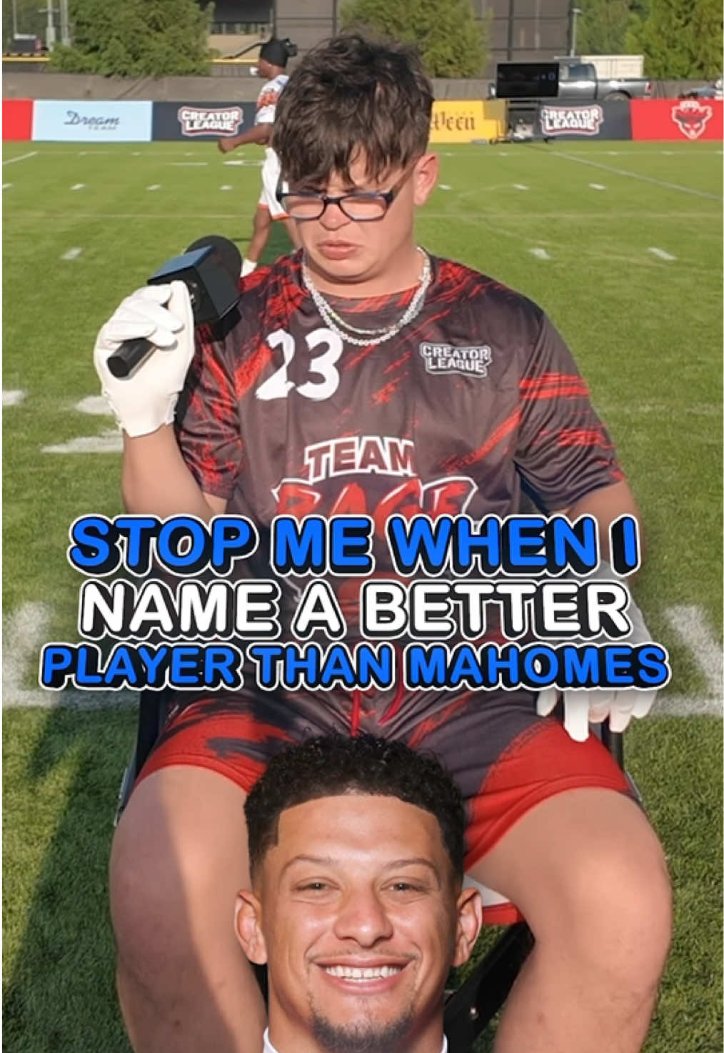 Now that’s a HOT TAKE@👀😳 @Creator League #nfl #football #patrickmahomes #quarterback 