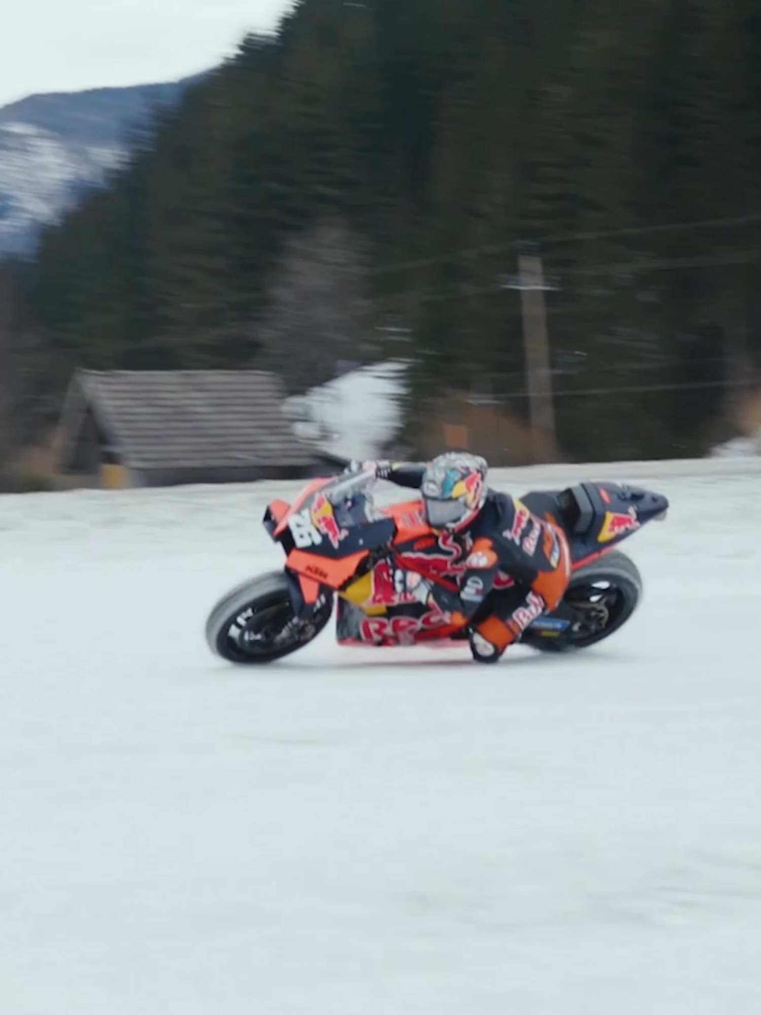 sliding’s cancelled this season 😏 🏍️: Dani Pedrosa  #redbull #givesyouwiiings #energydrink #snow