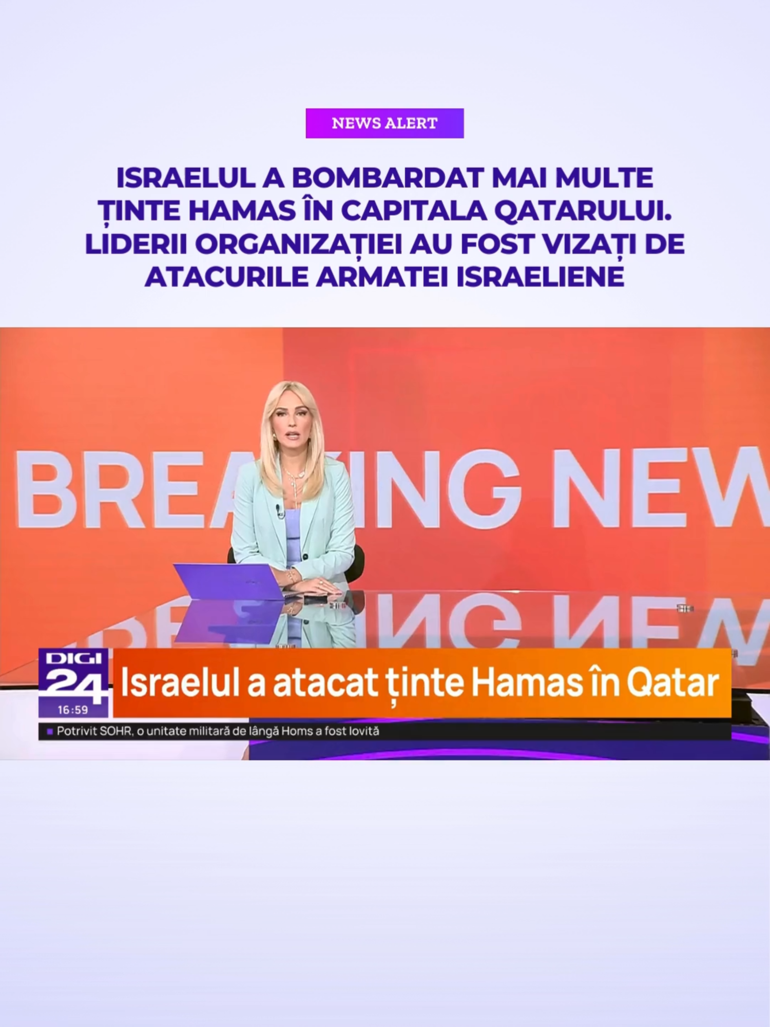 Israelul a desfășurat un atac asupra conducerii Hamas în capitala Qatarului, Doha, potrivit televiziunii al-Jazeera, care citează o sursă din cadrul organizației, după ce în oraș s-a auzit o explozie. #digi24 #stiriledigi24 #israel #qatar #atac
