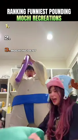Ranking funniest pounding mochi recreations #ranking #fyp #recreation #mochipounding