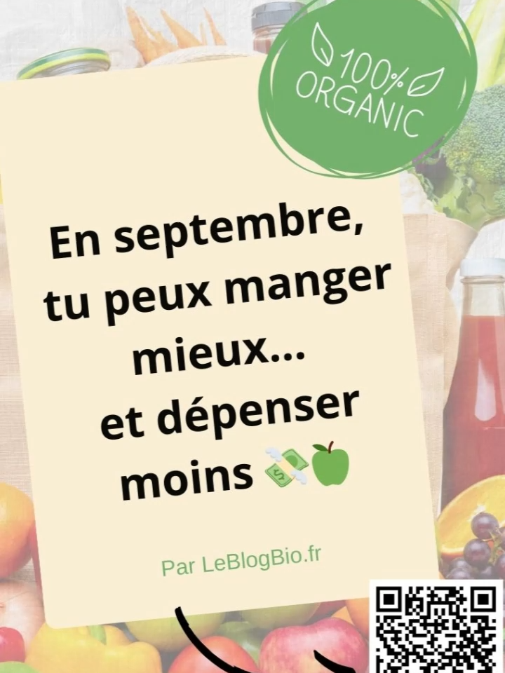 Les produits de saison ne sont pas seulement plus savoureux, ils sont aussi plus économiques 🙌. Dans mon nouvel article, je t’explique quels fruits et légumes privilégier en septembre pour alléger ton budget et mes astuces antigaspi pour l'utiliser jusqu'au bout 🌍. 👉 Viens jeter un œil dans mon article  https://leblogbio.fr/les-produits-de-saison-de-septembre/