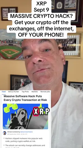 XRP Sept 9 Massive Crypto Hack? Play it safe get a cold wallet.#XRP #xrparmy #xrpcommunity #coldwallet #crypto 
