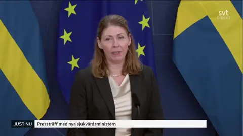 BREAKING: Sweden's Health Minister Elisabet Lann collapses during a live press conference.