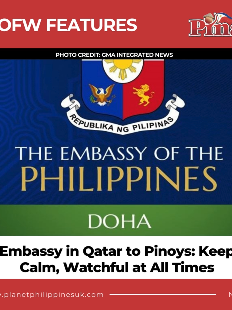 As missiles fly and tensions rise in Doha, the PH Embassy warns Filipinos: stay calm, stay safe, and stay vigilant. Read More : www.planetphilippinesuk.com/OFWQatar #qatar #qatarliving #OFW #OFWQATAR #ofwlife #PinoyAbroad #ofwaroundtheworld #fyp