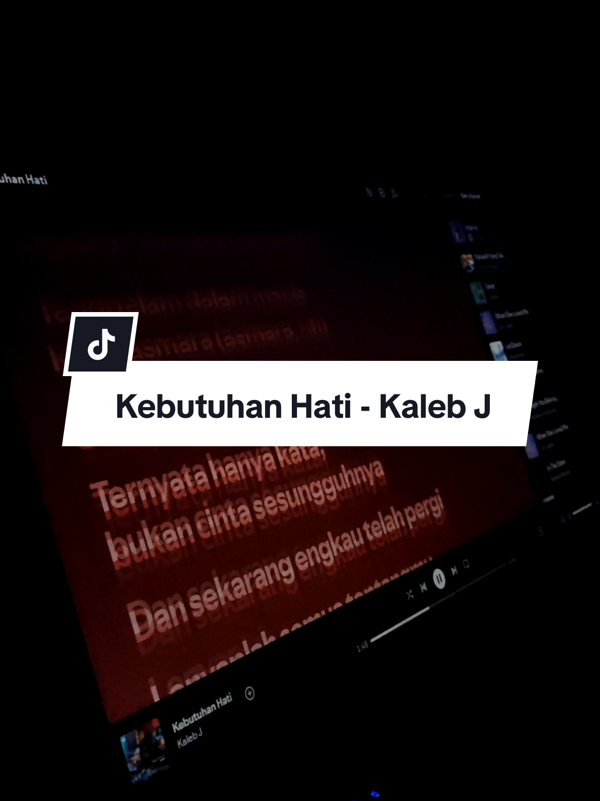 Kebutuhan Hati - Kaleb J  #Liriklagu #kebutuhanhati #kalebj #spotify 
