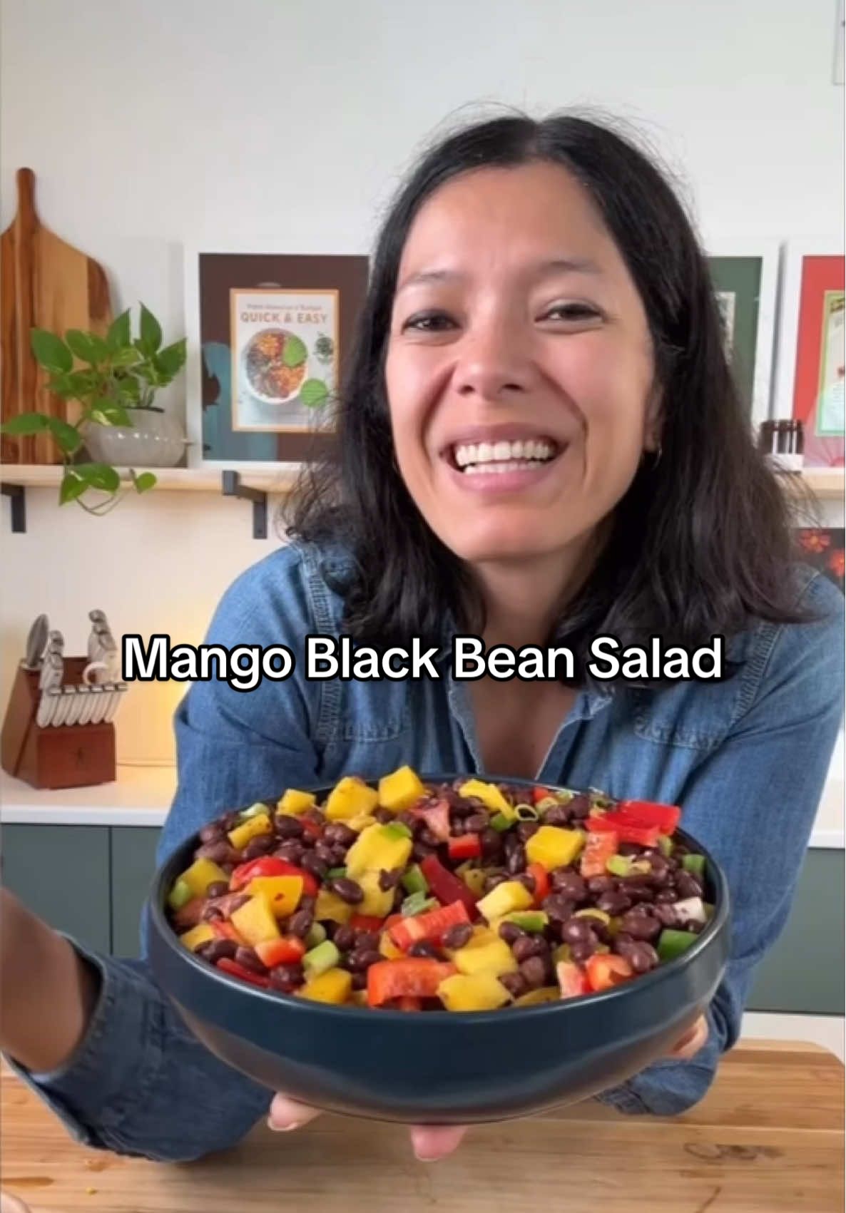 Mango Black Bean Salad! 🥭🫘 I put the recipe in my profile link, enjoy! This will quickly become your new favorite plant-powered salad! 🥭🌱 This Mango Black Bean Salad is hearty, packed with protein and fiber, and bursting with flavor. Made with just 8 pantry-friendly ingredients in only 15 minutes (plus marinating time), it’s budget-friendly, easy, and perfect for lunches, dinners, or meal prep.  You can serve this black bean salad with mango as a hearty side salad, a mango black bean salsa, or even a light main. Some ideas include: as a chip topper, tacos, lettuce wraps, stuffed peppers, etc! #mango #blackbean #highproteinrecipes #highfiberrecipes #veganrecipes   