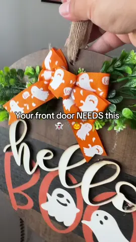 This cute ghost door sign instantly gives your porch that festive Halloween vibe 🏡✨ Perfect for farmhouse style or spooky fun. Tap to grab yours before it sells out! #HalloweenDecor #SpookySeason #PorchGoals 