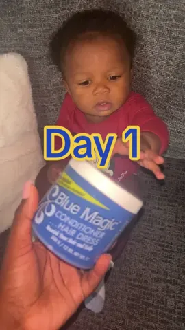 OK blue Magic. Let’s see what you got. #babyhair #baldspot #bluemagic #babiesoftiktok #rahzir 
