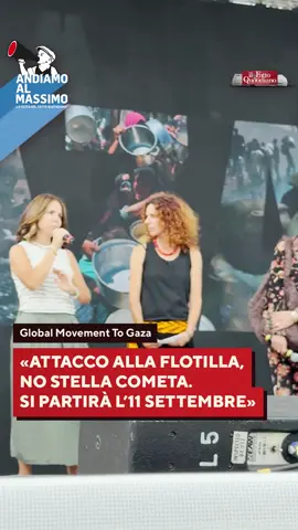 Una nostra imbarcazione è stata colpita da un drone“. È quanto denunciano gli organizzatori della Global Sumud Flotilla, la missione umanitaria carica di aiuti in rotta verso Gaza.  Alla Festa del Fatto a Roma al flash mob 