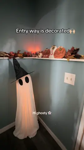 I love these ghost decorations that can be inside or outside! The perfect decor to spice things up! I have one inside and one outside!  #halloween #falldecor #halloweendecorations #welovehalloween #lightupghost 