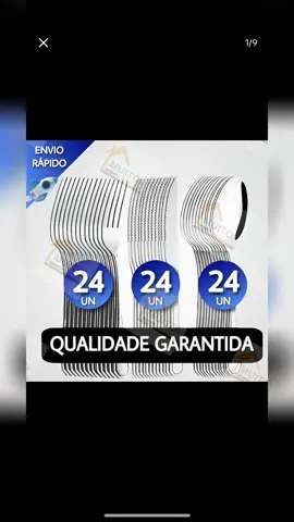 Jogo de Talheres 72 Unidades Aço Inox 24 Facas 24 Garfos de Mesa 24 Colheres#tiktokshop #talheres #almoço 