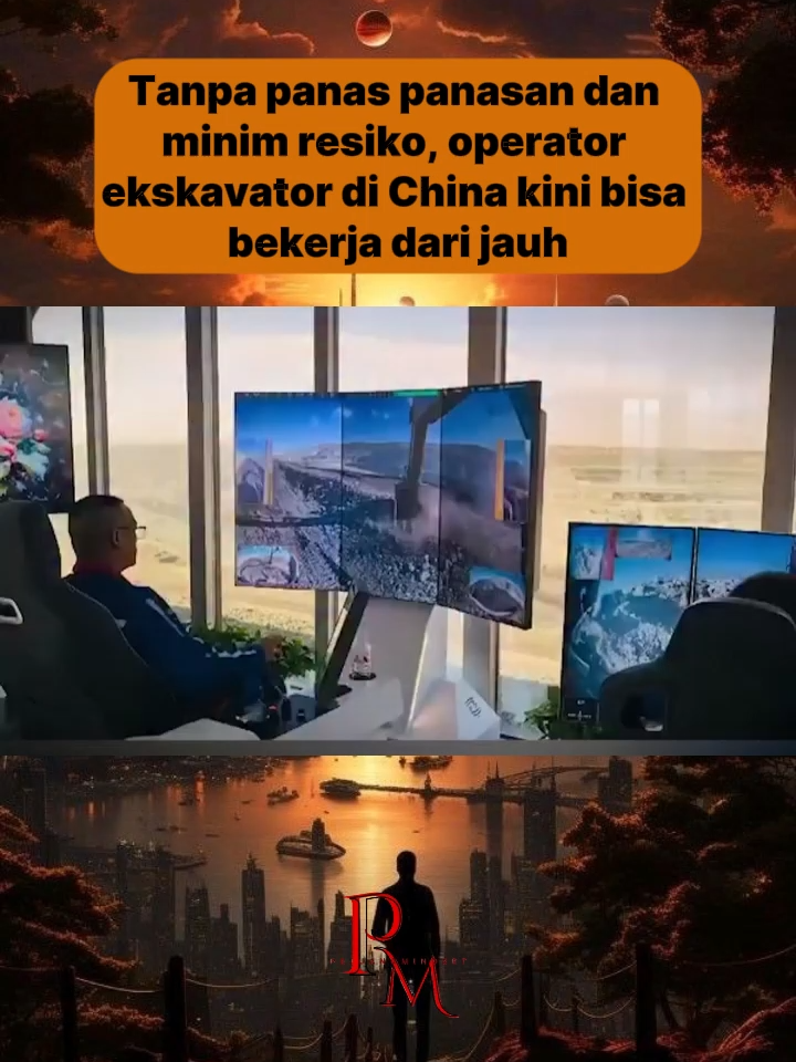 Teknologi semakin maju saja. Pekerja konstruksi di China kini mengoperasikan alat berat dari jarak jauh, langsung dari kantor ber-AC. Lebih aman, nyaman, dan minim risiko kecelakaan kerja! #ekskavator #pekerja #konstruksi #tambang #alatberat #bego #mandor #china #teknologi #cerdas #virall #masukberanda #negaramaju #kingindo