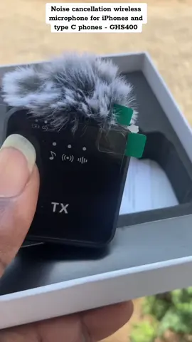 Noise cancellation wireless microphone for iPhones and type C phones - GHS400 🎊🎊🎊 #wirelessmicrophone #microphone #fyp #viral #ghanatiktokers🇬🇭🇬🇭🇬🇭 