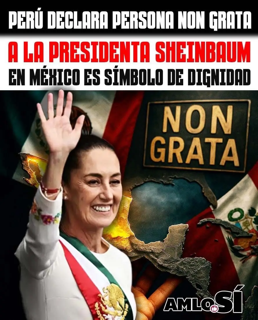 🇵🇪 Perú declara persona non grata a Sheinbaum… pero México🇲🇽 se enorgullece Con 12 votos a favor, la Comisión de Relaciones Exteriores del Congreso peruano declaró a la presidenta Claudia Sheinbaum persona non grata, por expresar su solidaridad con Pedro Castillo y llamar a defender la democracia regional. Pero más que una ofensa, esto es un símbolo: una mujer que nació y creció defendiendo la dignidad no retrocede ni se acobarda. No se trata de diplomacia limpia y cómoda. Se trata de: Defender valores, no conveniencias. Priorizar la justicia, no el silencio cómplice. Ser la voz de quien no tiene voz, aunque incomode. Claudia Sheinbaum representa un México que no se doblega frente al chantaje, un México que va de frente por dignidad, justicia y soberanía. Esto no es elección del pueblo peruano sino de una cúpula del poder que no deja que Latinoamérica crezca unida.