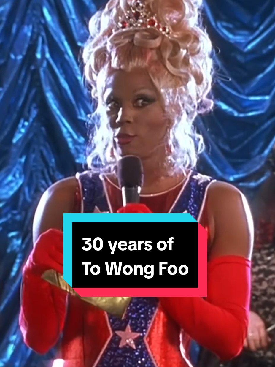 30 years ago, 'To Wong Foo, Thanks for Everything! Julie Newmar' was released in cinemas! The LGBTQ+ cult classic, starring Wesley Snipes, Patrick Swayze and John Leguizamo, alongside RuPaul and Stockard Channing, reached number one at the North American box office and garnered two Golden Globe nominations 👑 #rupaul #drag #dragrace #popculture #cinema 