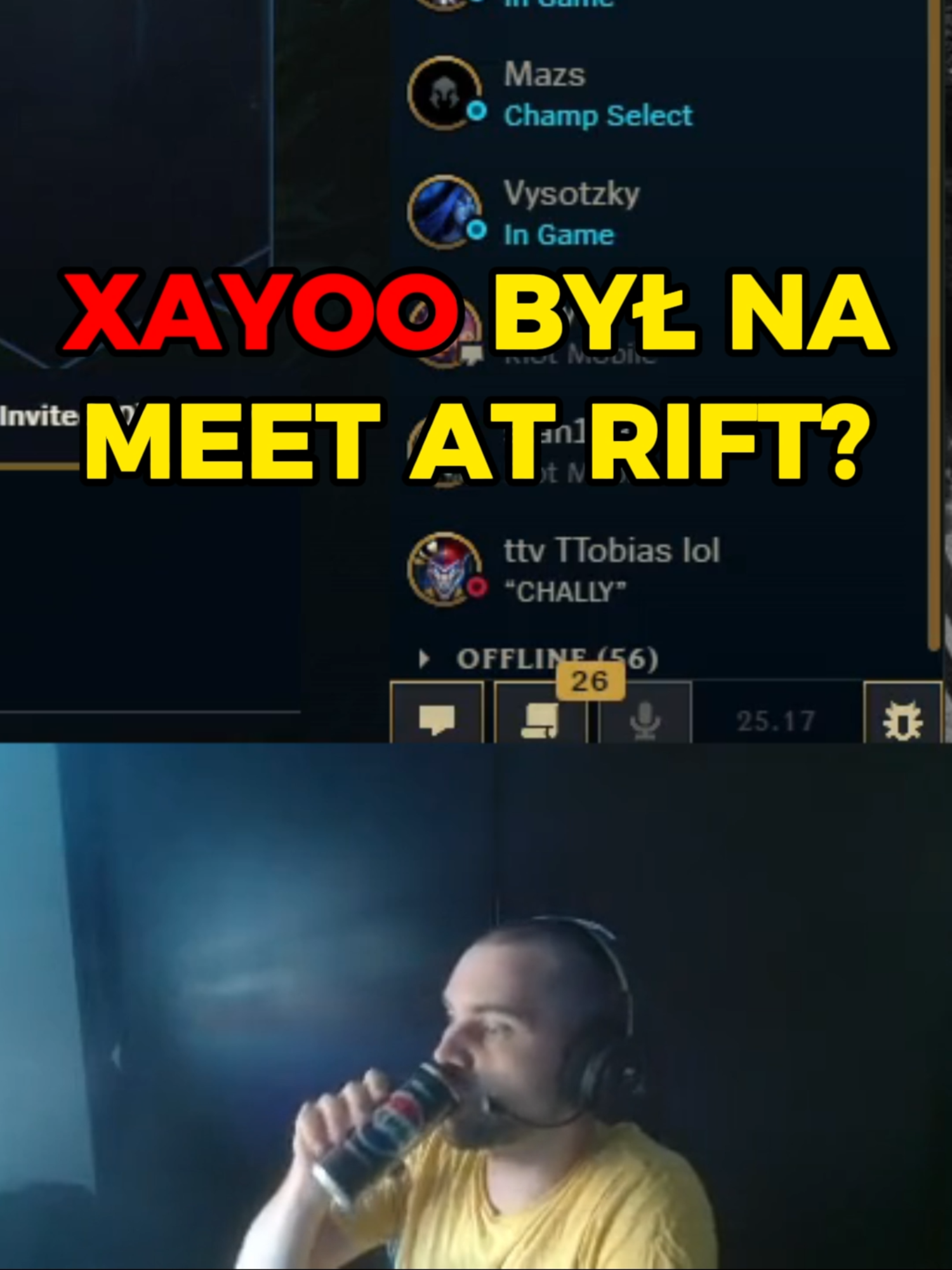 XAYOO OPÓŹNIŁ MECZE NA MEET AT RIFT? #xayoo #cinkrof #cinkrofwest #meetatrift #riftlegends  CINKROF MA RACJE?  Daj znać w komentarzu! SPRAWDŹ CAŁY FILM!  https://youtu.be/VPHPS3wJe10  Zapraszam do subskrybowania i zostawienia lajka!   Linki do streamerów użytych w filmie https://www.twitch.tv/cinkrofwest   #klipytwitch  #leagueoflegends  #esport  #lec  #nervarien  #rybsonlol_  #kaseko