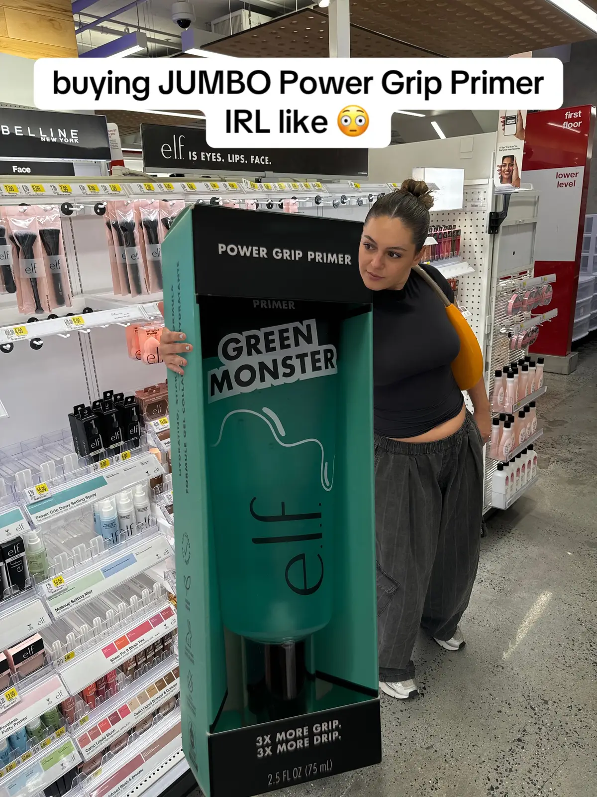 okay okay, might’ve exaggerated the JUMBO a bit 🤭 #elfcosmetics #eyeslipsface #JumboPowerGripPrimer #bigpurchases 