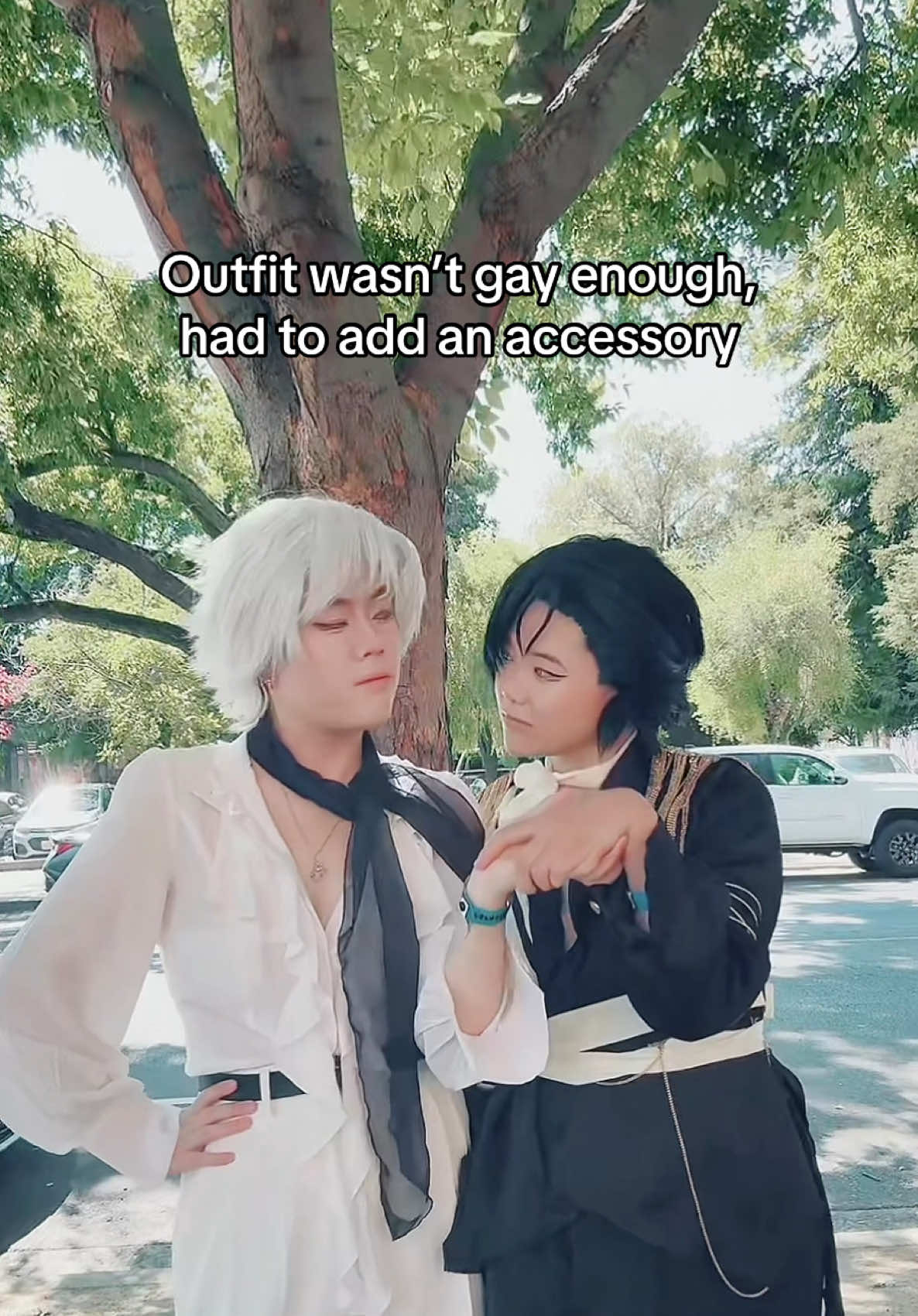 ignore how this video is different angle and lighting from the last one.. also ignore the sacanime wristband LOL ANYWAYS, I love how my first two To Be Hero X cosplays are npcs... npcs I cosplayed in the exact same day even! I’ll begin working on Luoli after I finish my next 2 ZZZ projects :33  Lol, might also make Ghostblade wife post-Nuonuo cosplay too Nice | @raylinkcoser  - #tobeheroxnice #tobeheroxwreck #nicewreck #tbhx #tobeherox