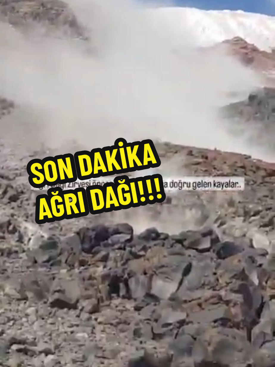 Sıcak havaların etkisiyle Ağri dağinda kayalar kamp kuran dağcilar üzerine gelmeye başladi havanın aydınlık olması sebebiyle can kaybı yaşanmadi.#sondakika #ağridagi #dağci #guncel #flaş 