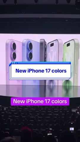 Apple announces the iPhone 17 with 5 new colors; purple, blue, green, (lavender, mist blue, sage)  in addition to black and white. #apple #iphone17 #Tech #techtok 