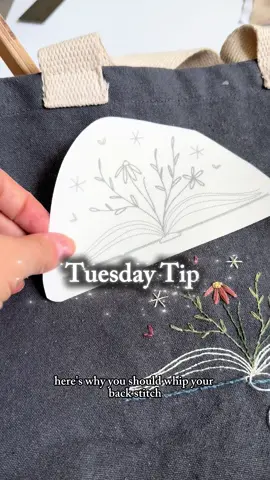 A little tip about the whipped backstitch! #embroiderytips 