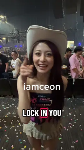 you heard her, LOCK IN!!! #lesserafim #yunjin #fyp #texas #dallas 