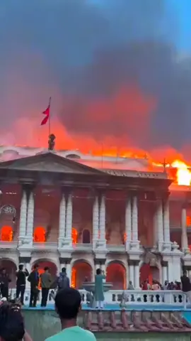 117 yrs of upholding the county's dignity, and now it's turning into ashes 💔Singha Durbar, or 