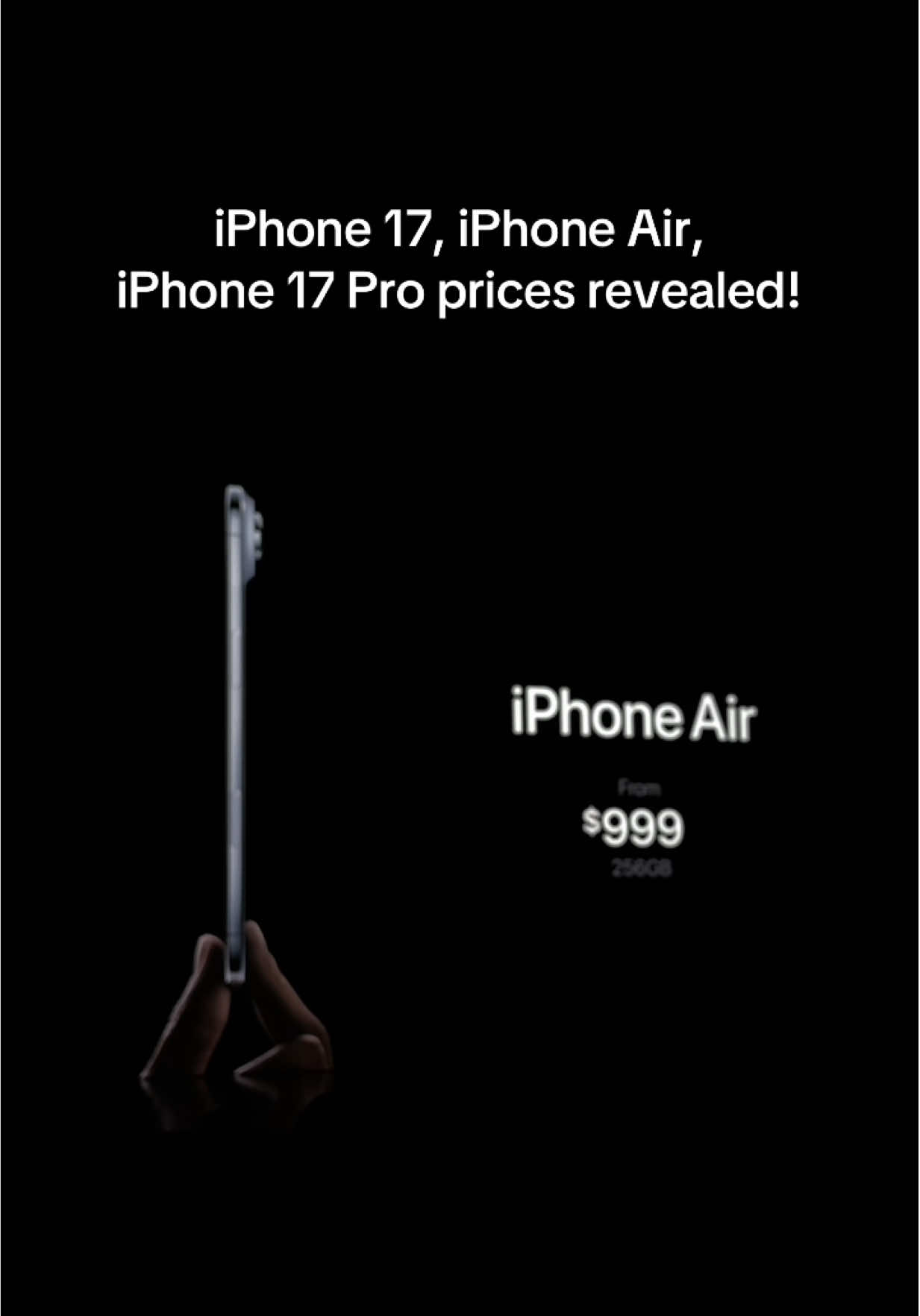 iPhone 17 pricing 👀 #iphone17 #iphoneair #iphonr17pro #iphone17promax #iphone