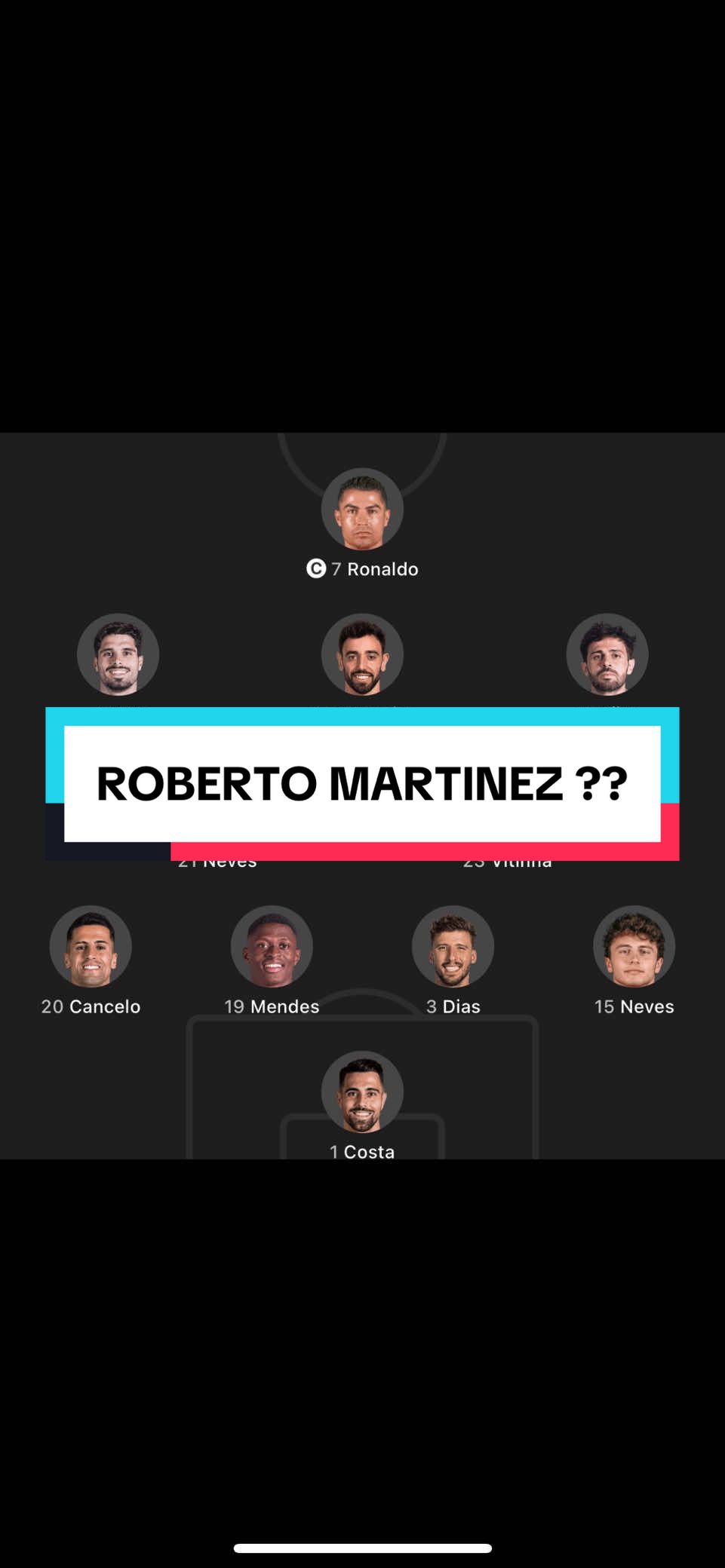 La composition de Roberto Martinez est décevante ? T’en pense quoi ? #portugal🇵🇹 #ronaldo #footballtiktok 