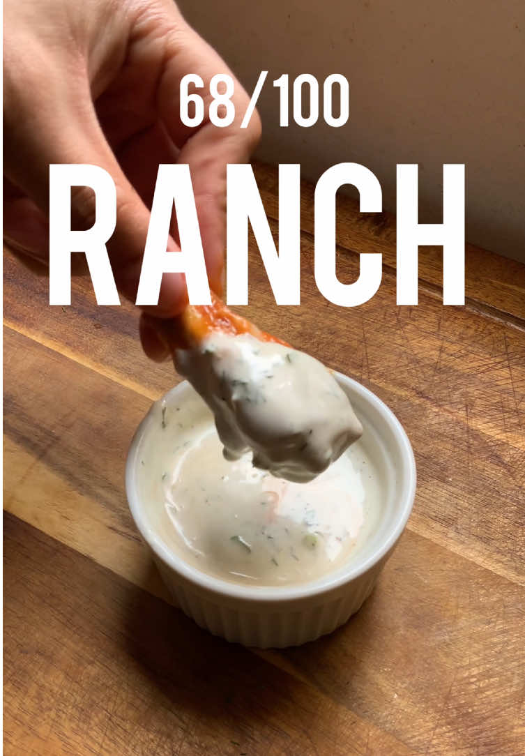 68/100 RANCH  INGREDIENTES: - 150g mayonesa  - 100g yogurt natural  - 2 limones  - 1 cda cebolla china  - 1cda eneldo  - 2 cdas de queso azul  #lima #cocina #peru #fyp #chef         