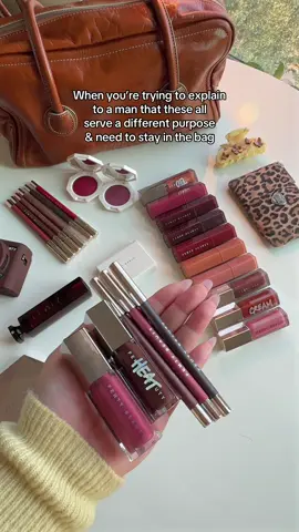 When the purse is a mini lippie collection 🤎 #lipcombo #purse 