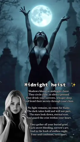 Whispers of the Midnight Heist, where Shadows Bloom 🌑✨#midnightwhispers #shadowshower #sorrows #silentcry 