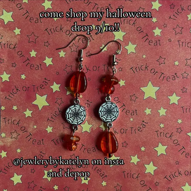 halloween drop 9/10 at 11am on insta jewelrybykatelyn 🎃