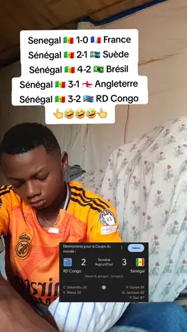 Senegal 🇸🇳 1-0 🇨🇵 France Sénégal 🇸🇳 2-1 🇸🇪 Suède  Sénégal 🇸🇳 4-2 🇧🇷 Brésil  Sénégal 🇸🇳 3-1 🏴󠁧󠁢󠁥󠁮󠁧󠁿 Angleterre  Sénégal 🇸🇳 3-2🇨🇩 RD Congo#viral_video #football #visibilité #likе #1millionaudition 