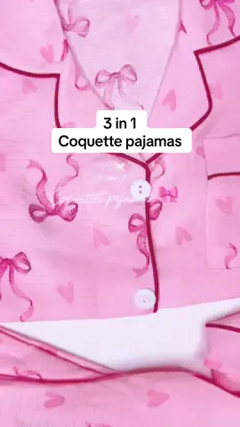 Pijama set de 3 están muy hermosas #coquette #pajamas #pajama #pajamaset #pajamacoquette #pijama #pijamacoquette 