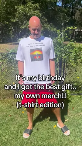 *Disclaimer* This is NOT a merch sales pitch!! These are 1 of 1 pieces (at least for now)!! Today is my birthday🎉 and I got another ultimate GIFT: my own merch T-shirt (TY @Gracie Lynn aka Goop )!!  Honestly, being a small artist means celebrating the little wins, and this feels like a BIG win. I may not be famous (yet), but I’m proud of the music I’m creating, and it feels pretty cool to literally wear it on my sleeve!😉 The streams, the shares, and every bit of support mean more to me than birthday donuts (and that’s saying a lot because I love donuts). If you’ve listened to my songs, dropped a comment, or even just scrolled by..thank you!! You’re part of this journey, and honestly, that’s the best birthday present I could ask for. 🙏❤️ So here’s to another year of chasing dreams, and hopefully another year of turning listeners into family🥰 #musiciansoftiktok #birthday #indierock #smallartist #indie 