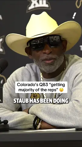 Coach Prime has yet to decide who will be QB1 vs. Houston on Friday, but Ryan Staub looks to be in the driver's seat 👀 #coachprime #colorado #football 