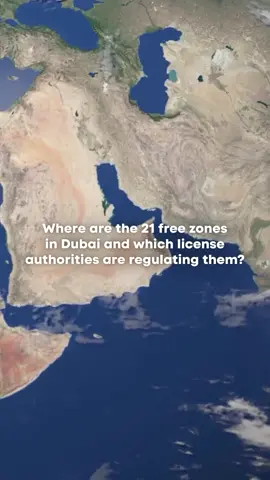 Where are the 21 free zones in Dubai and which license authorities are regulating them? 🗺️📍