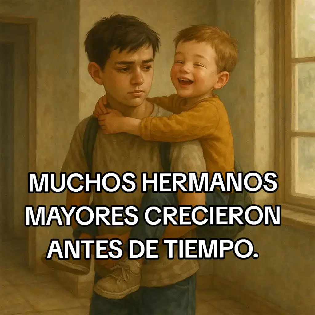Mientras los demás jugaban, ellos ya estaban cuidando, cocinando, ayudando en las tareas o acompañando al más pequeño al colegio. Nadie les preguntó si querían esa responsabilidad, simplemente la asumieron. Aprendieron a callar sus propias necesidades para cubrir las de los demás. A veces parecían duros, pero en realidad estaban cansados de cargar con un papel que no les correspondía. El tiempo pasa y los hermanos menores recuerdan quién los defendió en la escuela, quién les dio de comer cuando mamá no estaba, quién les prestó su ropa o les cedió su parte de la comida. Y descubren que su hermano mayor fue mucho más que un compañero: fue una especie de segundo padre o madre.#LIVEIncentiveProgram #LIVEwithlowfollowers #PaidPartnership 