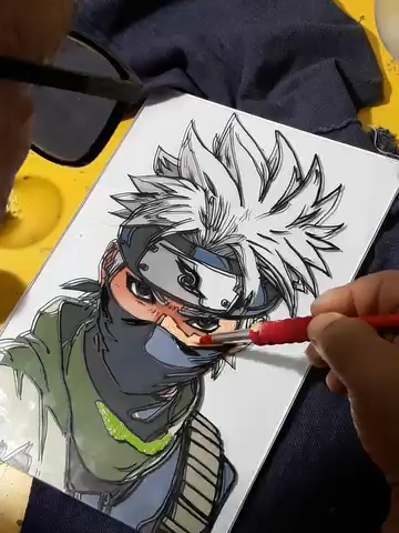 PINTURA EM VIDRO Kakashi Hatake Artista: Claudio Calixto