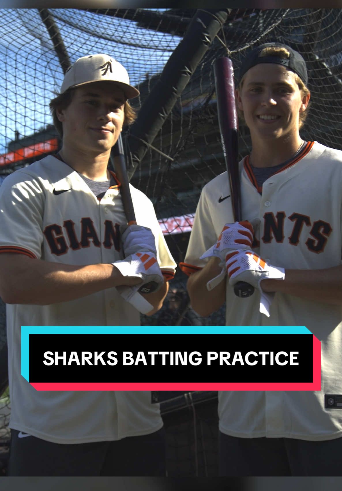Macklin Celebrini and Will Smith of the @San Jose Sharks took some BP, so of course we mic’d them up 🦈 #NHL #MLB #Hockey #Baseball 