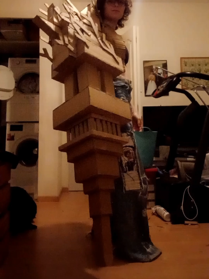 Another one thank you :] Hmmm looks familliar...  Anyway might be a nice time to mention a fun fact, this whole thing is made from cardboard found on the street so thats some nice recycling there. I really think this arm will look really good when I finish it since I got a lot of stuff in mind for decoration. But heres the cardboard frame since I love uploading those yay. #forsaken #geometryjohndoe #geometry #johndoe #DeivyDoesTutorials33