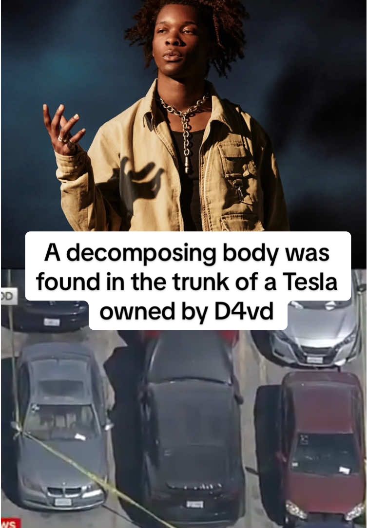A decomposing body found in the trunk of a Tesla owned by D4vd #d4vd 