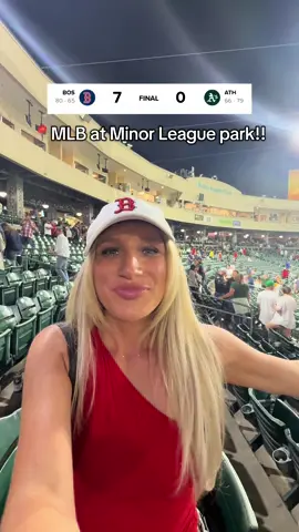 Who’s been to an MLB game in Sacramento?? SO fun!! #redsox #athletics #MLB #baseball #majorleaguebaseball 