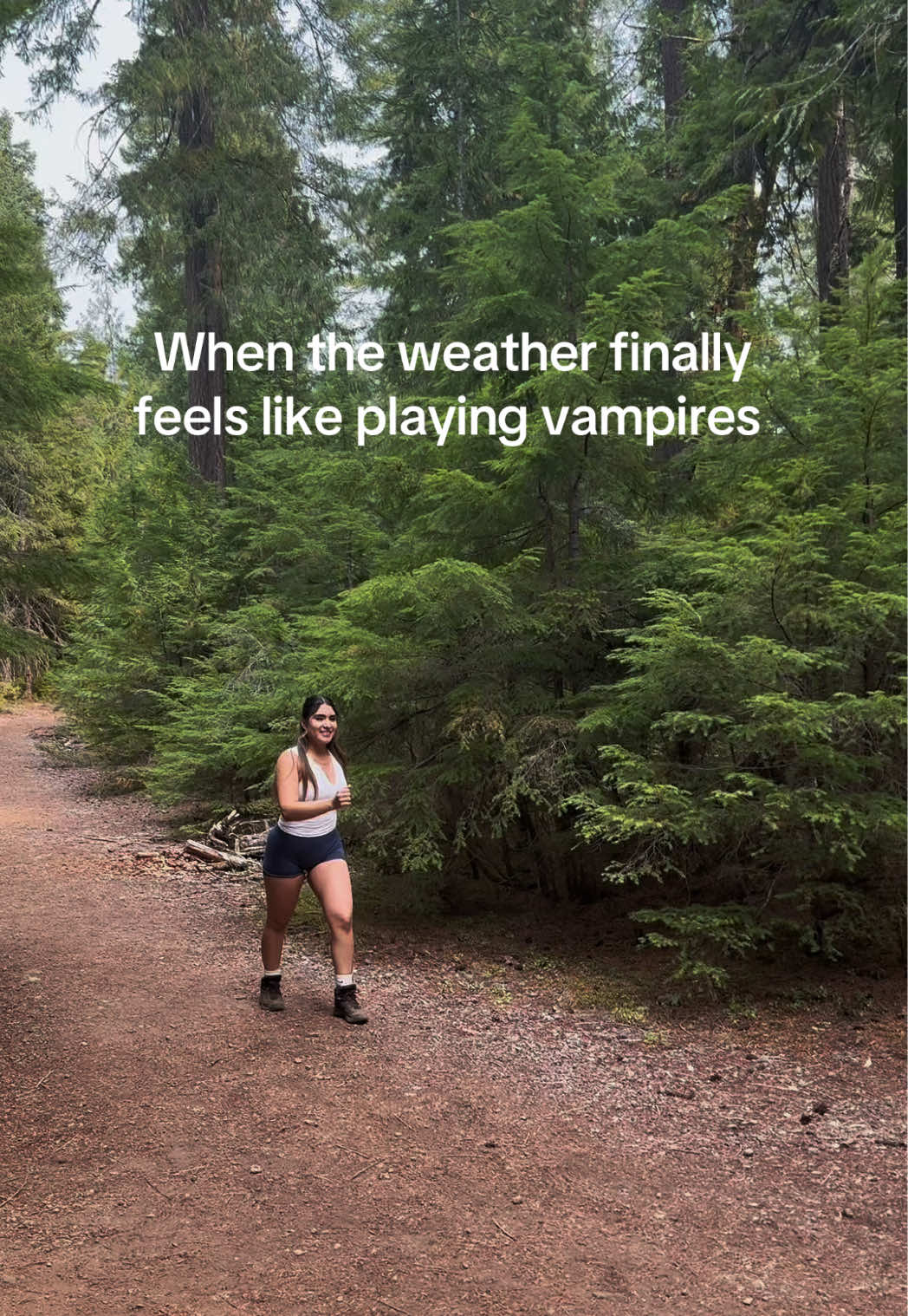 Us when hiking in a forest💀🤣 in our twilight era 🌲  #twilightvibes #hikingpnw #twilight #hoahoahoaseason #fyp @Jasmine 🦷🧚🏼‍♀️