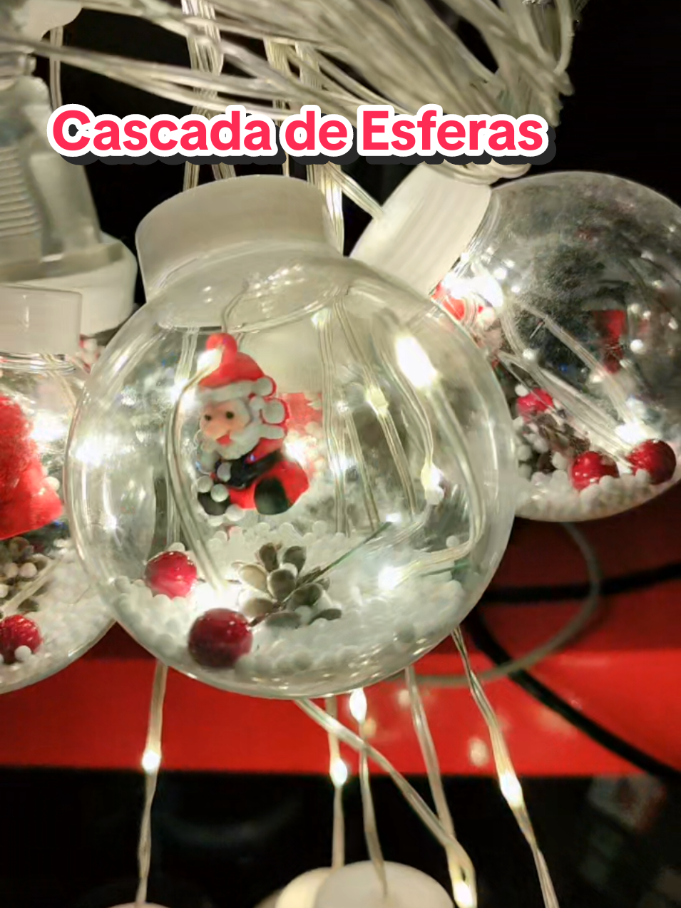 Cascadaa de Esfera Navideña 3*3 metros 🎄🧑🏻‍🎄✨ WhatsApp 7509-3133  #lucesnavideñas #decoraciones #navidad #paratiiiiii #elsalvador 