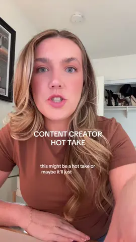 A (not so) hot take on content creation #contentcreator #smallcreator #microinfluencer #contentcreation #socialmedia 