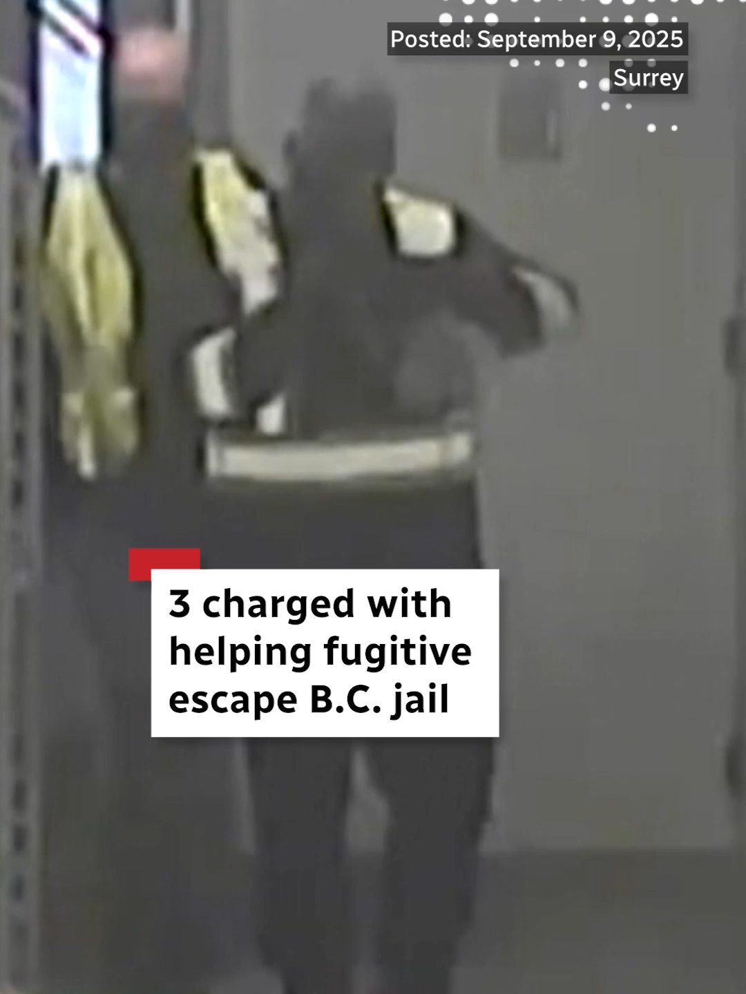 RCMP say three men who allegedly assisted B.C. fugitive Rabih (Robby) Alkhalil in escaping from a Port Coquitlam jail in 2022 have been charged in the case. #RCMP #escape #fugitive #mostwanted #jail #cbcnews #vancouver